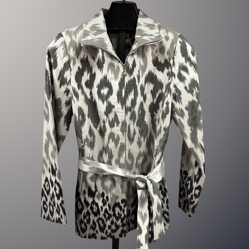 Calvin Klein Women's Ombre Leopard Water Resistant Jacket